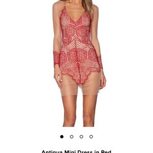For love and lemons Antigua mini dress (red) S